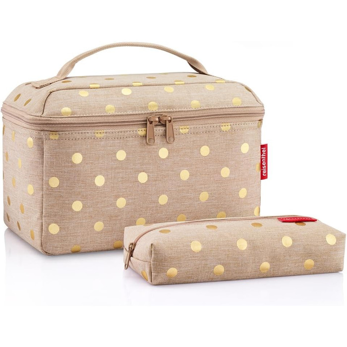 Набір Reisenthel Beautycase: косметичка та сумка-органайзер (Metallic Dots Coffee)
