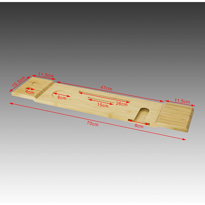 Підставка для ванни SoBuy® FRG104-N 70см: органайзер для ванни, тримач для iPad та мобільного телефону