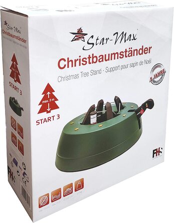 Підставка для різдвяної ялинки Star-Max Start 3 37 см 3 л зелена