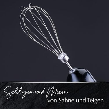 Сталевий блендер Stanley Rogers 500W з 1L скляною колбою, 4-лопатева система + насадка для змішування, 2 швидкості (занурювальний блендер)