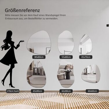 Дзеркало для ванної кімнати Spiegel Schwarz 40x60 см з металевим каркасом, прямокутне, для ванної, вітальні, спальні, гостьового туалету