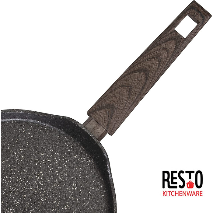 Сковорода для млинців RESTO 24 см для млинців для млинців, виготовлена з високоякісного кованого алюмінію з антипригарним покриттям