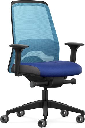 Офісне крісло Interstuhl Every Active Edition – регульована поперекова підтримка, комфортне та активне сидіння (Зелений | Чорний) (Світло-блакитний | Блакитний)