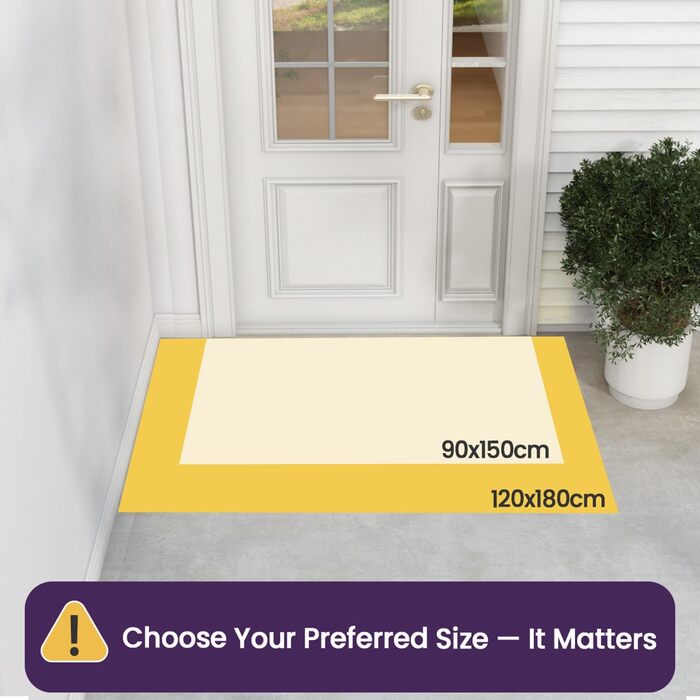 Килимок для дому та вулиці DEXI, 60x90 см, чорний, неслизький, миючий, для входу, балкону, тераси