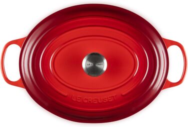 Le Creuset Signature Bräter aus Gusseisen mit Deckel, 35 см, овальний, 8,9 л, Kirschrot