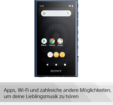 Плеєр MP3 Sony Walkman NW-A306 32ГБ, сенсорний екран, до 36 годин роботи, Wi-Fi, покращене звучання, синій