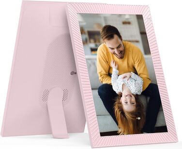 Цифровий фоторамка Cytem 10.1 дюйма з Wi-Fi, 32GB, сенсор руху, автоматичне поворотом, IPS 16:10 дисплей, сенсорний екран (рожевий)