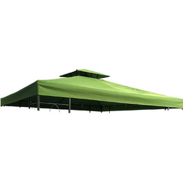 Змінний дах habeig для альтанки 3x3 м зелений
