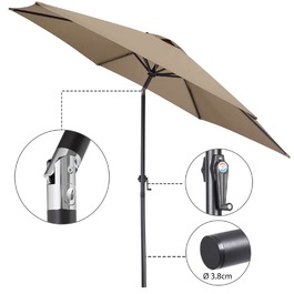 Parasol Taupe Alu Ø300см Захист від ультрафіолету 80+