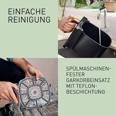 Фритюрниця повітряна Panasonic NF-CC500SXE 6 л, сіра, з вікном, 80-200°C, 11 програм, LCD-дисплей, ETM Award 2024