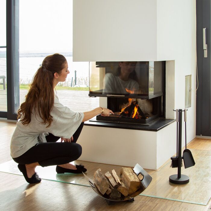 Кошик для дров Relaxdays з нержавіючої сталі