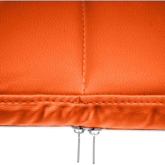 Крісло CLP Canada - м'яке крісло з штучною шкірою, чорний металевий каркас, колір: помаранчевий