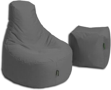 Набір подушок для годування Cushion Lounge Gamer Beanbag Крісло оригінальна подушка для сидіння, придатна для внутрішнього та зовнішнього використання, попередньо заповнена в 32 кольорах (антрацит)