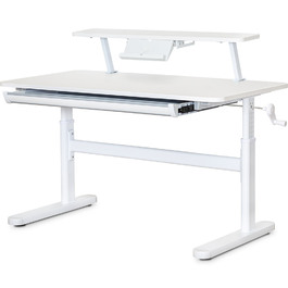 Дитячий стіл Evo-Kids TH-215 з полицею S50 XL White (арт.TH-215 W + BD-S50 XL)