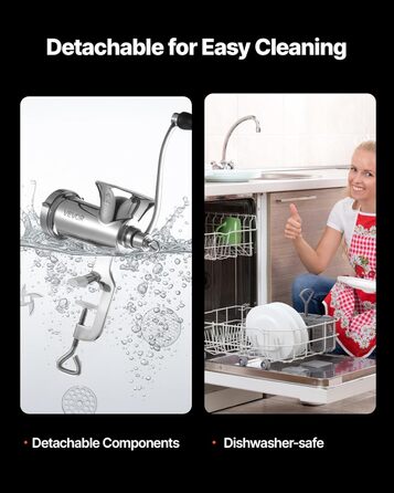 М'ясорубка ручна VEVOR з нержавіючої сталі 304, диски 4.5/8 мм, для фаршу та ковбас, 38 см, срібляста