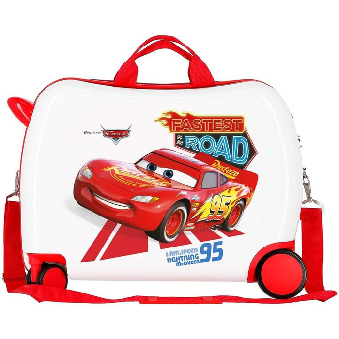Дитячі валізи Disney Cars Good mood різнокольорові 50x38x20 смс жорсткий корпус ABS комбінований замок 34L 2,1 кг 4 колеса Ручна поклажа
