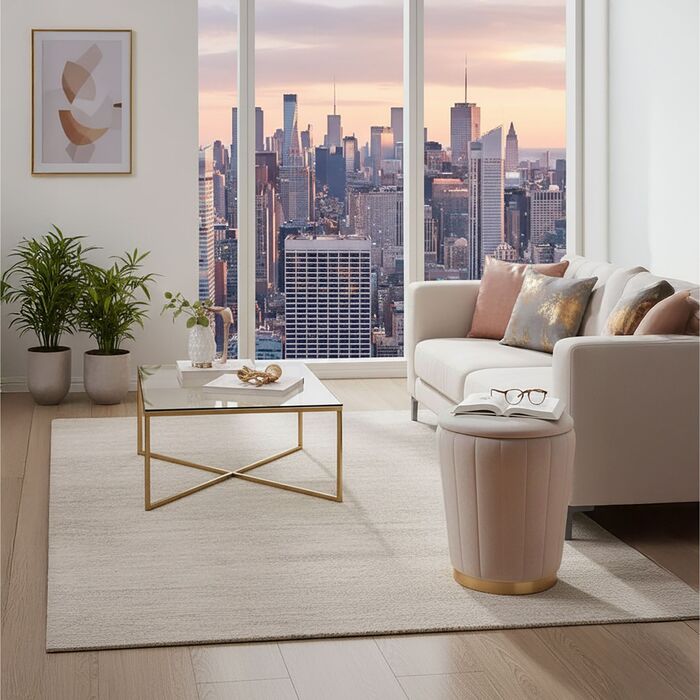 Relaxdays Оксамитовий пуф з місцем для зберігання