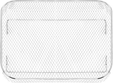 TurboTronic Цифровий конвекційний духовий шафа XXL 32 літри з поворотним шампуром для курки 5-в-1, міні-духовка, сушарка та фритюрниця Airfryer від 25°C, сріблястий