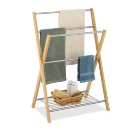 Підставка для рушників Relaxdays з поличкою, бамбук