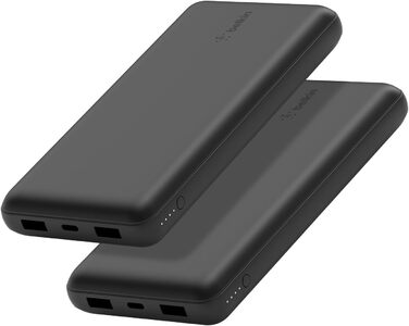 Повербанк Belkin 20K 20 000 мАг, USB-C/USB-A, 2 шт., Чорний для iPhone, Galaxy, Pixel, iPad