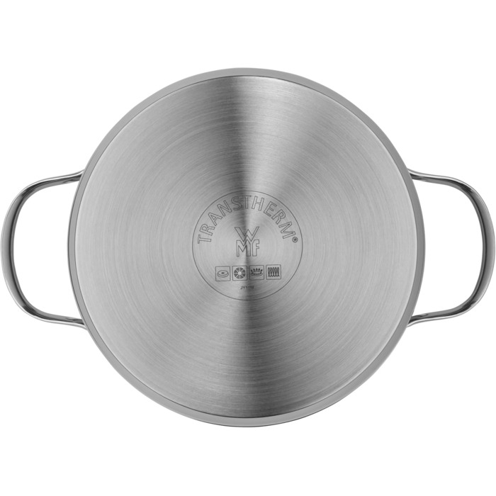 Набір каструль WMF Aparto з нержавіючої сталі Cromargan, 5 предметів, з кришками з термостійкого скла, для індукційних плит, без антипригарного покриття, придатний для миття в посудомийній машині