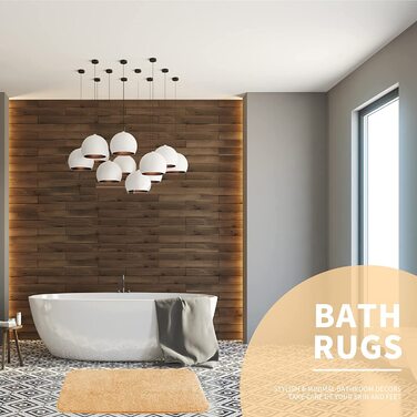 Килимок для ванної кімнати GONICVIN, 60x90 см, з м'якої мікрофібри, можна прати, з антиковзаючою основою, для ванної кімнати, вітальні (Блакитний)