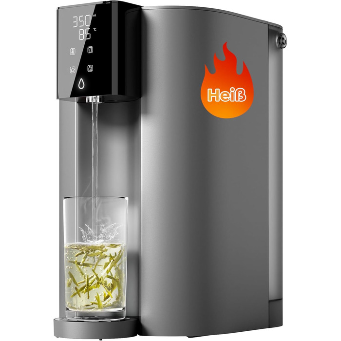 Система зворотного осмосу Waterdrop CoreRO для встановлення на стільницю з миттєвим гарячим водопостачанням, 5 температурних опцій, 6-ступенева фільтрація, 3:1 чиста вода до відпрацювання, зменшує PFAS, без встановлення, WD-C1H