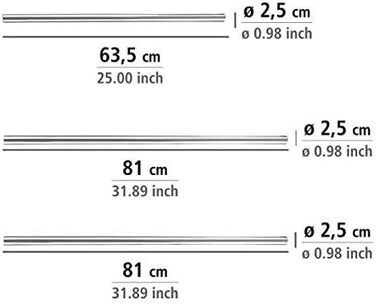 Душова штанга WENKO Angle, 3 комбінації, Ø25мм, кріплення для дрилі, нержавіюча сталь, хром срібло