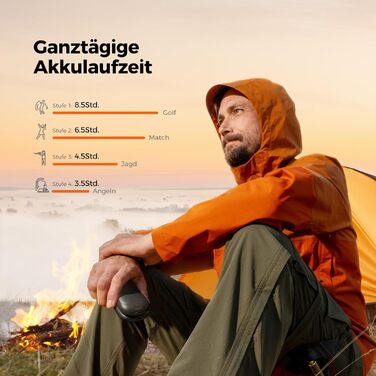 Електричні грілки для рук OCOOPA 2 шт., 10000mAh Powerbank, USB, 4 режими нагріву, до 58°C, для чоловіків, ідеально для гольфу, полювання та кемпінгу, UT3 PRO, чорний