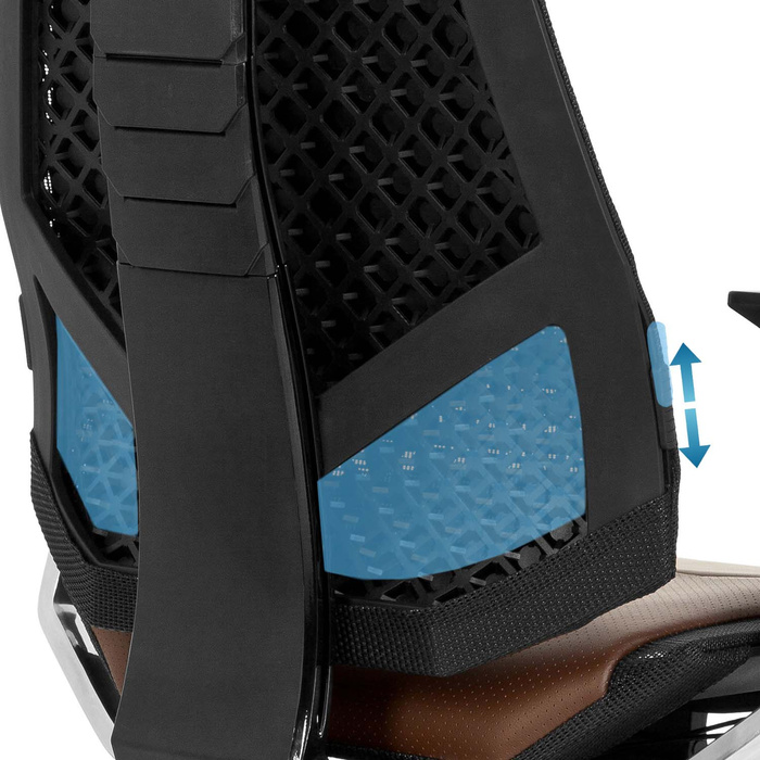 Крісло офісне GENIDIA PRO шкіряне коричневе hjh OFFICE