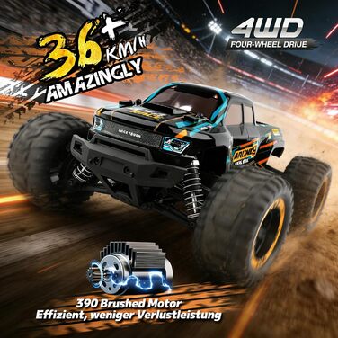 Радіокерований позашляховик HAIBOXING 1:16 4WD 36 км/год - швидкісний монстр-трак, водонепроникний, для дітей та дорослих