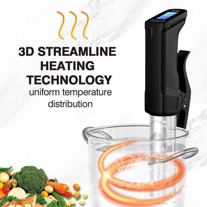 Inkbird Су-від занурювальний прилад 1000 Вт, керування через додаток, циркуляція 360°, температура 0-90°C