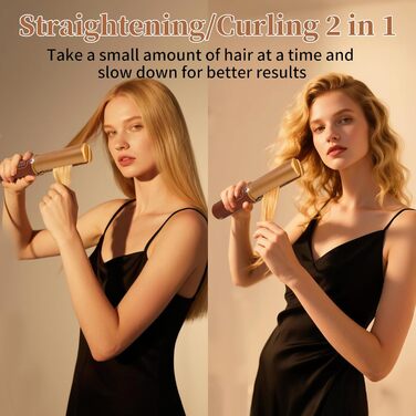 Бездротовий випрямляч для волосся Urban Ol Titan з акумулятором 5000mAh: 2-в-1, портативний міні-випрямляч для локонів та вирівнювання, швидкий нагрів до 204°C (410°F)