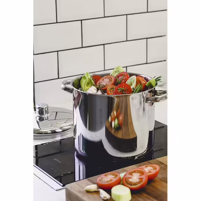 Велика індукційна каструля MasterClass з нержавіючої сталі з кришкою, 14 л, Kitchen Craft