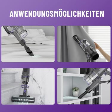 Бездротовий пилосос Noaton Akku 50000 Pa з LED-дисплеєм та HEPA-фільтром, для твердих поверхонь, килимів та шерсті тварин (AVC600)