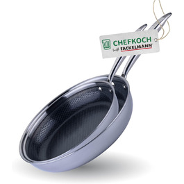 Сковорода Chefkoch від Fackelmann – діаметр 28 см, преміум якість, з керамічним антипригарним покриттям, для всіх типів плит (включно з індукцією)