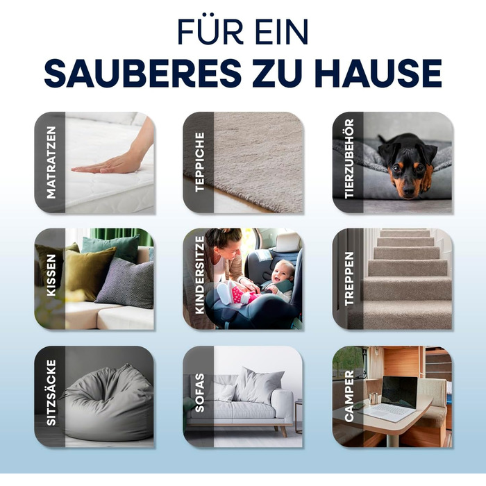 CLEANmaxx Професійний пароочисник та чисник для килимів та м'яких меблів | Пароочисник для плям | EASYmaxx засіб для чищення килимів | Для диванів, авто, килимів, м'яких меблів | Чорний, компактний, 330W