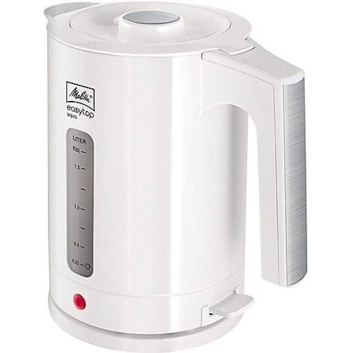 Електричний чайник Melitta Easy Top Aqua 1.7 л, 2400 Вт, білий/нержавіюча сталь