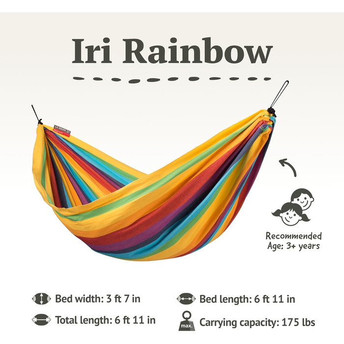 Дитячий гамак La Siesta Iri веселка Kids Rainbow