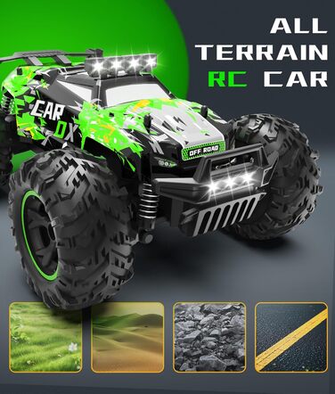 Радіокерований позашляховик Carox 1:18 2.4GHz 25 км/год з підсвічуванням, Monstertruck для гри