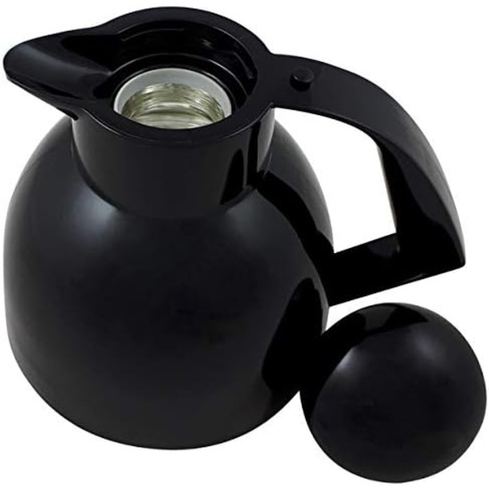 Термос Helios Day з нержавіючої сталі, 1,0 л, чорний (ізольований, з поворотним клапаном)