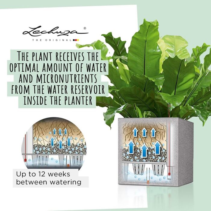 Горщик LECHUZA CUBE Color Triple Sandbraun (40x14x13,5 см)