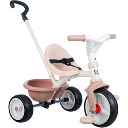 Триколісний велосипед Smoby Be Move Beige з ручкою-штовхачем, ременем безпеки, металевим каркасом та педальним механізмом, для дітей від 15 місяців