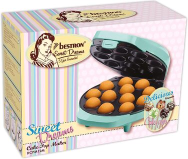 У ретро-дизайні, включаючи Cake-Pop-Butler, Fork & 12 Sticks, 700 Вт, Pink (Cake-pop Maker Mint)