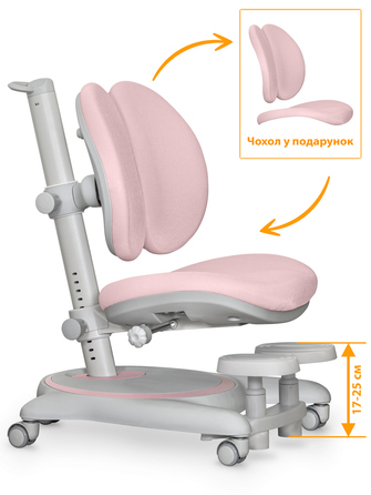 Дитяче крісло Mealux Ortoback Duo Base Pink (арт.Y-510 KP Base)