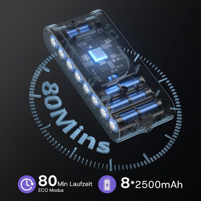 Акумуляторний пилосос V16 600W 55Kpa 80хв з LED-дисплеєм для килимів, шерсті тварин та твердих підлог