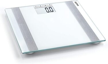 Цифрові ваги для ванної кімнати Exacta Deluxe з функцією ввімкнення/вимкнення, ваги для тіла з практичним РК-дисплеєм, ваги визначають вагу, відсоток жиру, води та м'язів, а також калорії