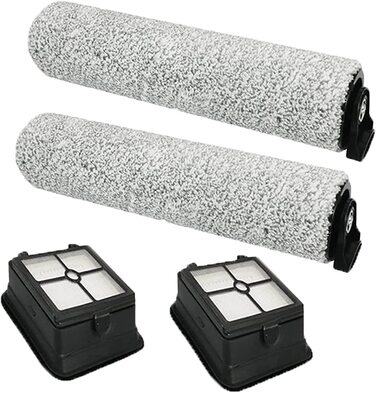 Змінні аксесуари для щіток iAmoy сумісні з пилососами для вологого і сухого прибирання Tineco iFloor 3, Floor One S3, 2 фільтрами 2 щітковими валиками
