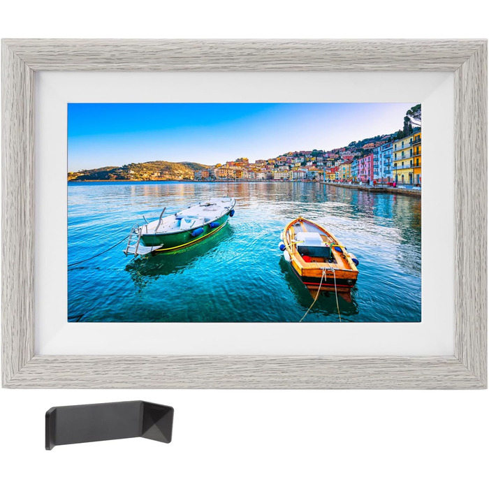 Цифровий фоторамка 10 дюймів з Wi-Fi, дерев'яний, 2K/4K HD IPS 1920x1080, розумний, для передачі фото та відео