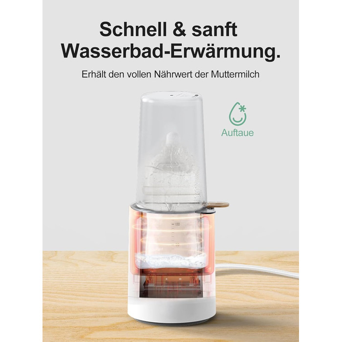 Підігрівач для пляшечок KOSTTE - універсальний, для грудного молока та суміші (білий + чорний)